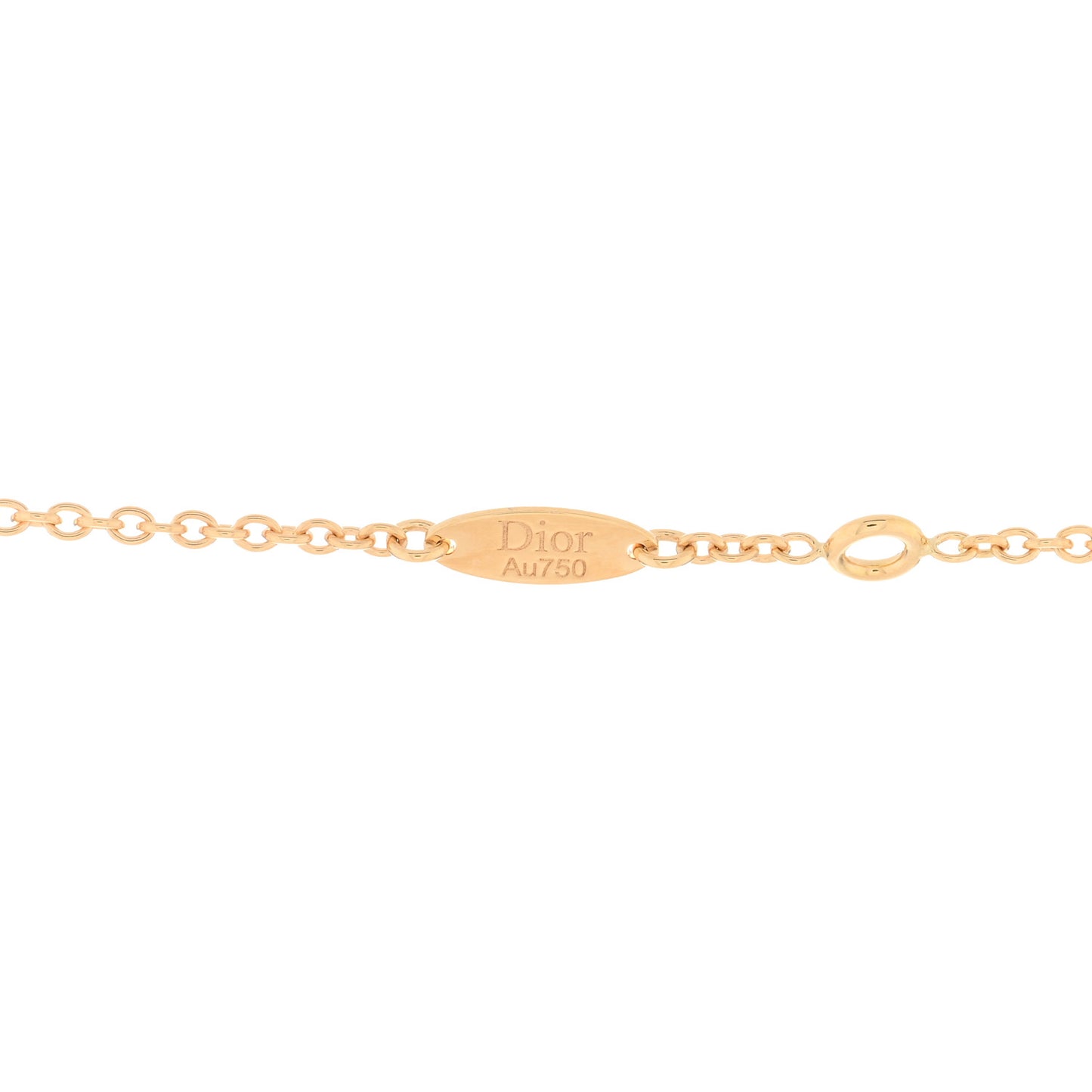 18K Yellow Gold Diamond Mother of Pearl Rose Des Vents Y Necklace