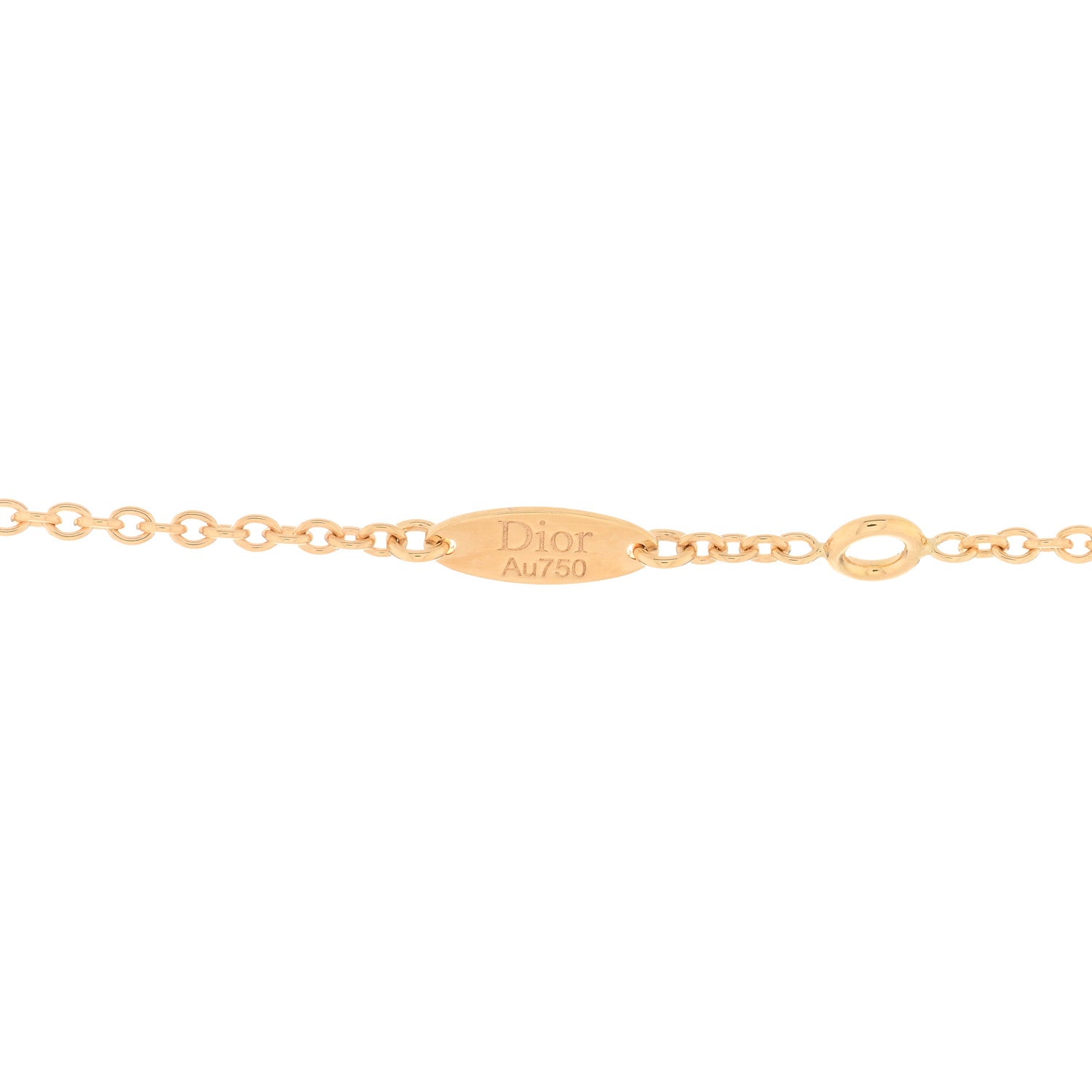 Christian Dior 18K Yellow Gold Diamond Mother of Pearl Rose Des Vents Y Necklace 4 of 6
