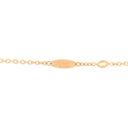 Christian Dior 18K Yellow Gold Diamond Mother of Pearl Rose Des Vents Y Necklace 4 of 6