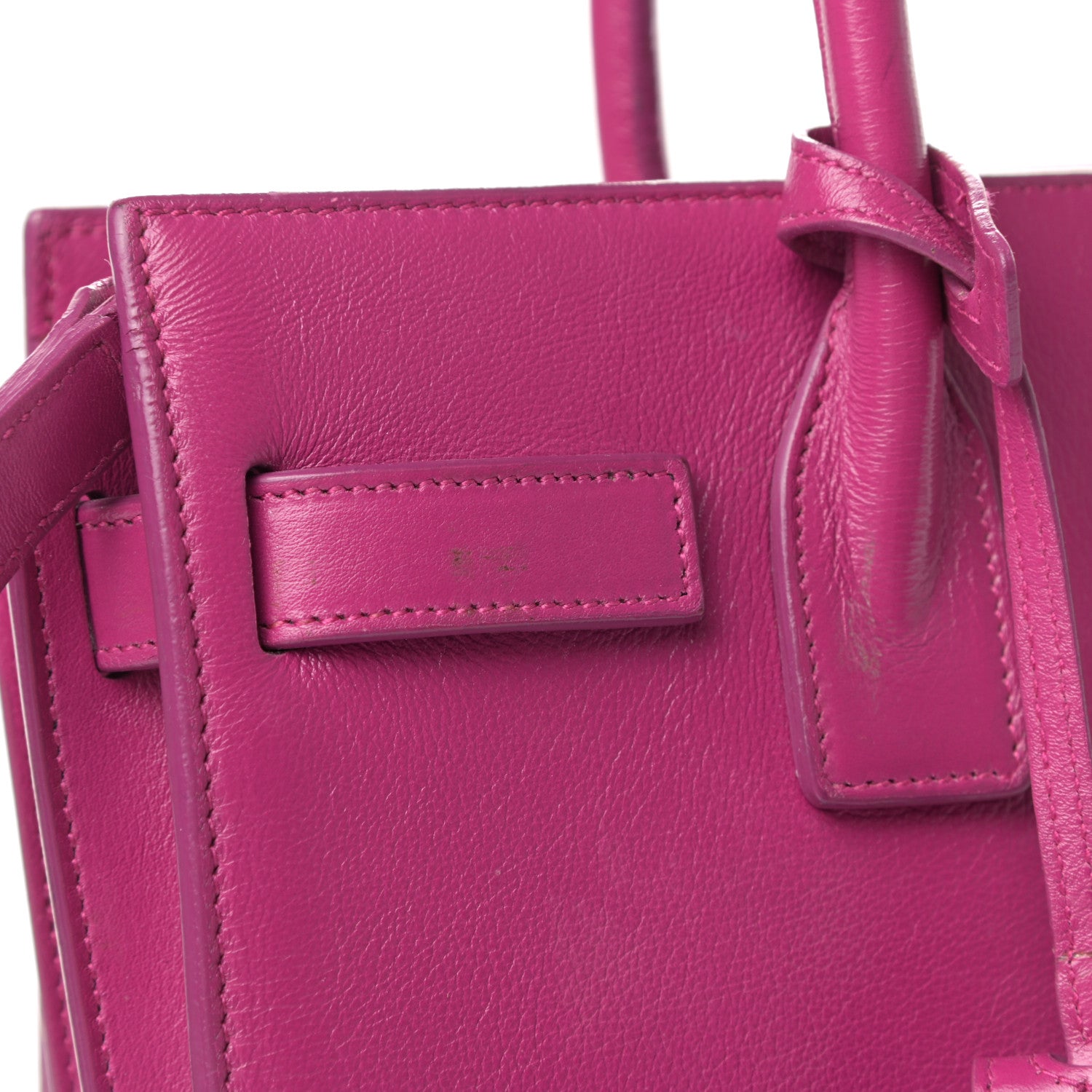 Saint Laurent Calfskin Baby Sac De Jour Fuchsia 9 of 12