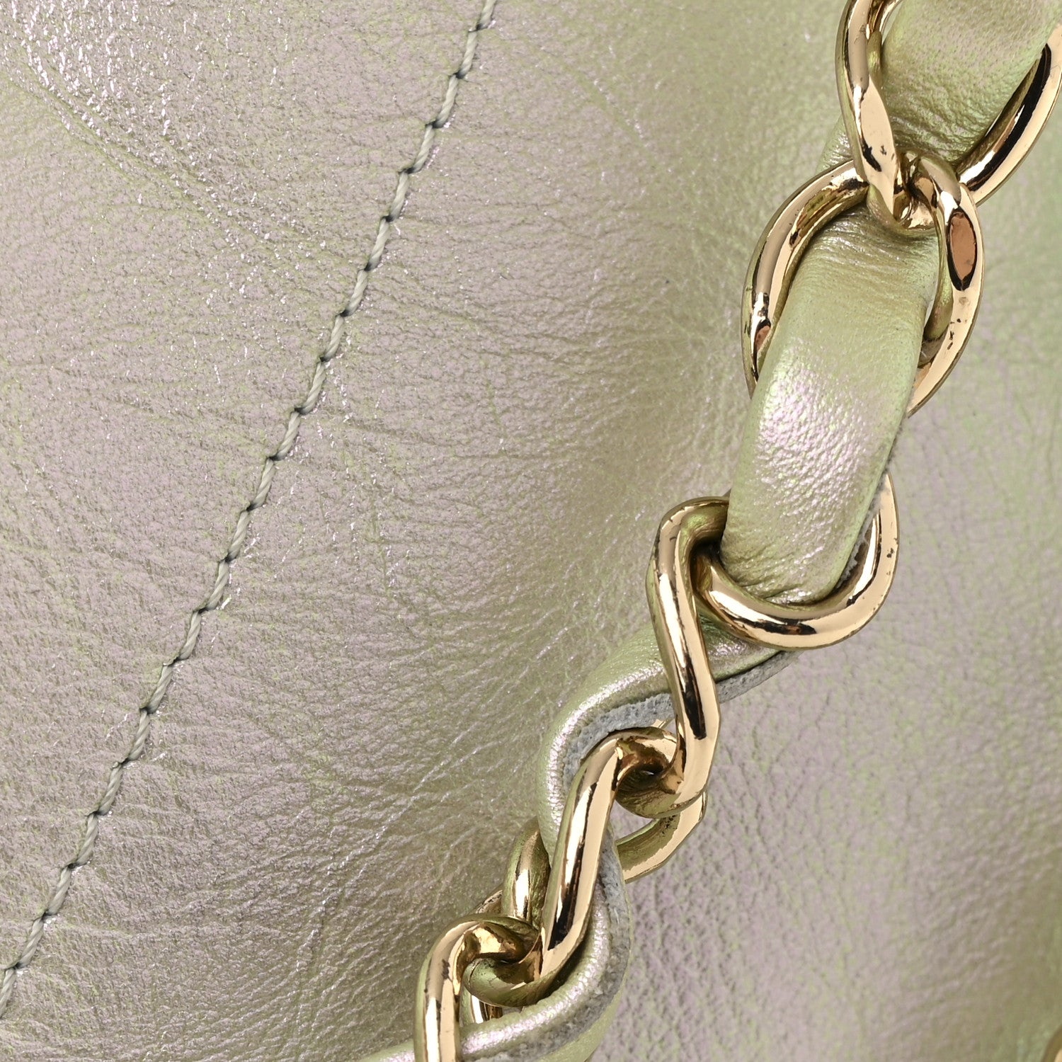 Chanel Iridescent Calfskin Quilted Chanel 22 Blue Green 13 of 14