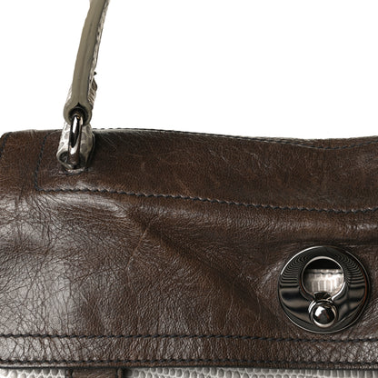 Saint Laurent Calfskin Lizard Embossed Medium Muse Two Brown 19 of 36