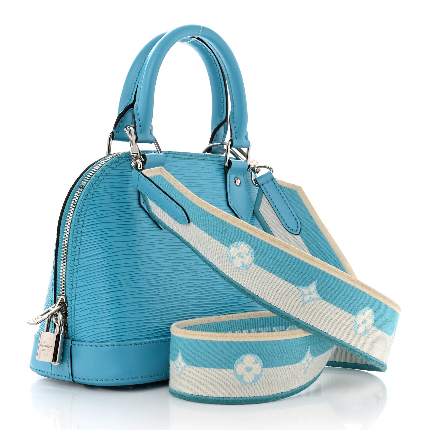 Louis Vuitton Epi Jacquard Alma BB Turquoise 3 of 9