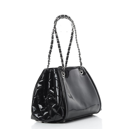 Chanel Vinyl Lipstick Ligne Accordion Tote Black 3 of 11
