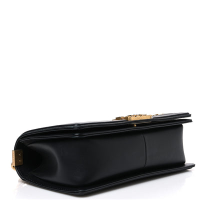 Chanel Lambskin Quilted Medium Chain Around Boy Flap Black 3 of 9