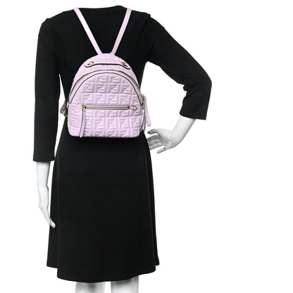 Fendi Nappa FF 1974 Embossed Mini Backpack Anemone 2 of 15