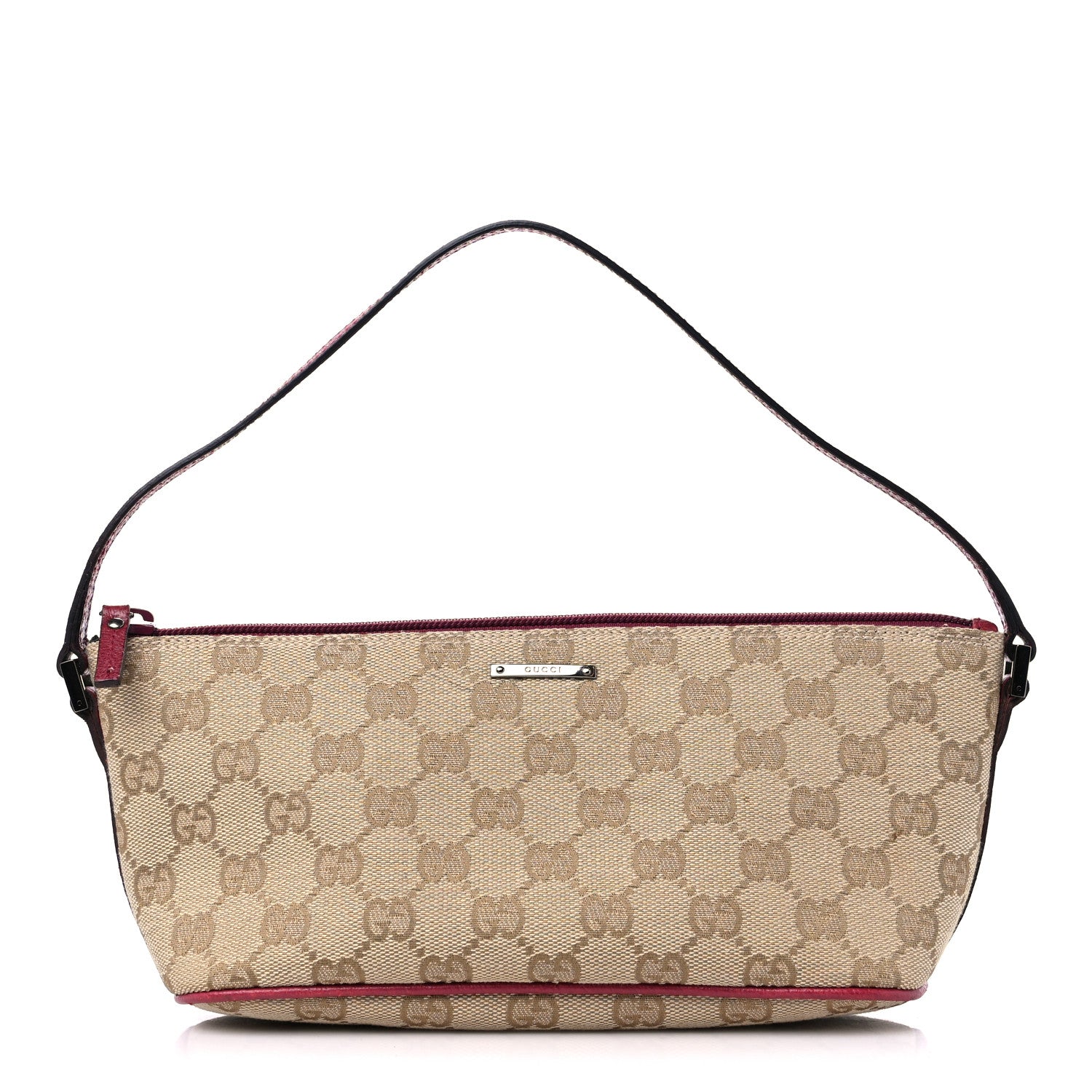 Gucci Monogram Boat Pochette Red 1 of 9