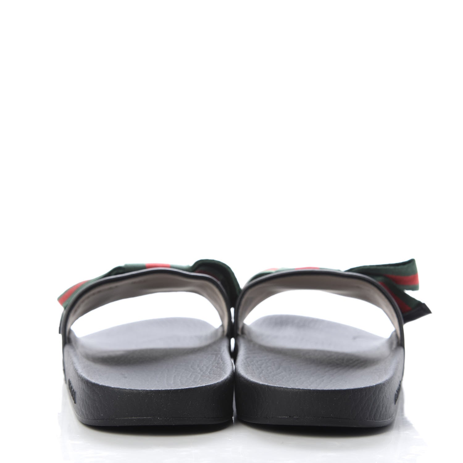 Gucci Satin Web Bow Slide Sandals 41 Black 6 of 9