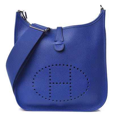 Hermes Taurillon Clemence Evelyne III PM Bleu Electrique 1 of 11