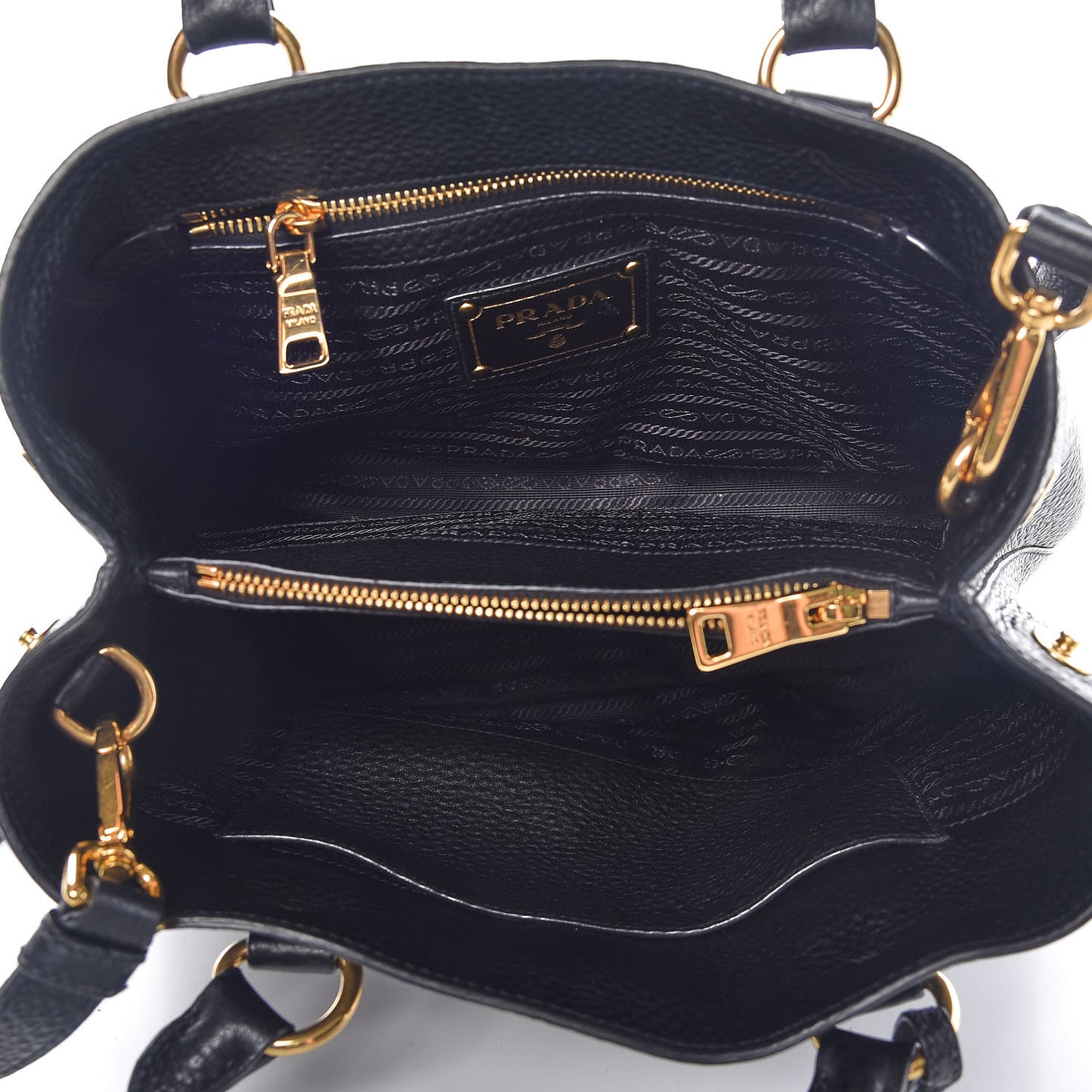 Vitello Phenix Top Handle Bag Black