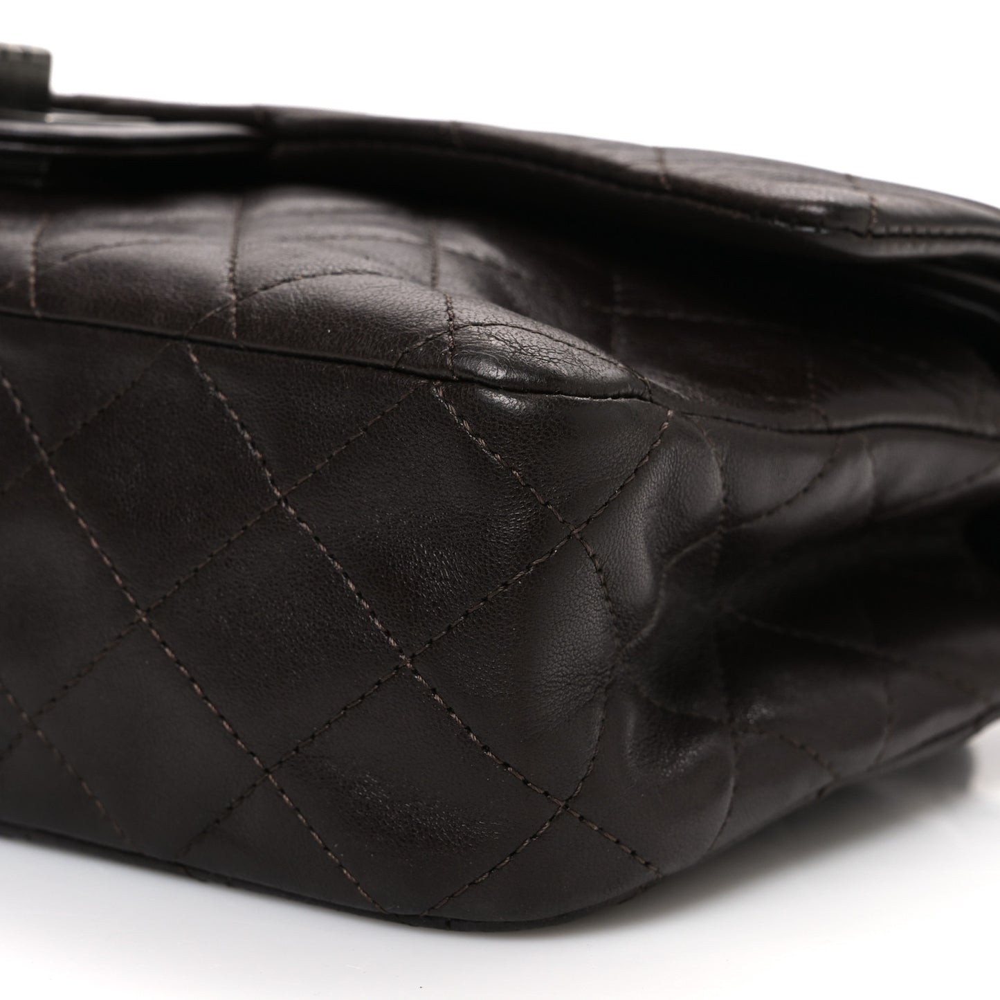 Lambskin Quilted Medium Hybrid Reissue Flap Brown