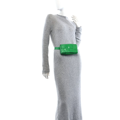 Bottega Veneta Paper Calfskin Intreccio Cassette Belt Bag Parakeet 2 of 10