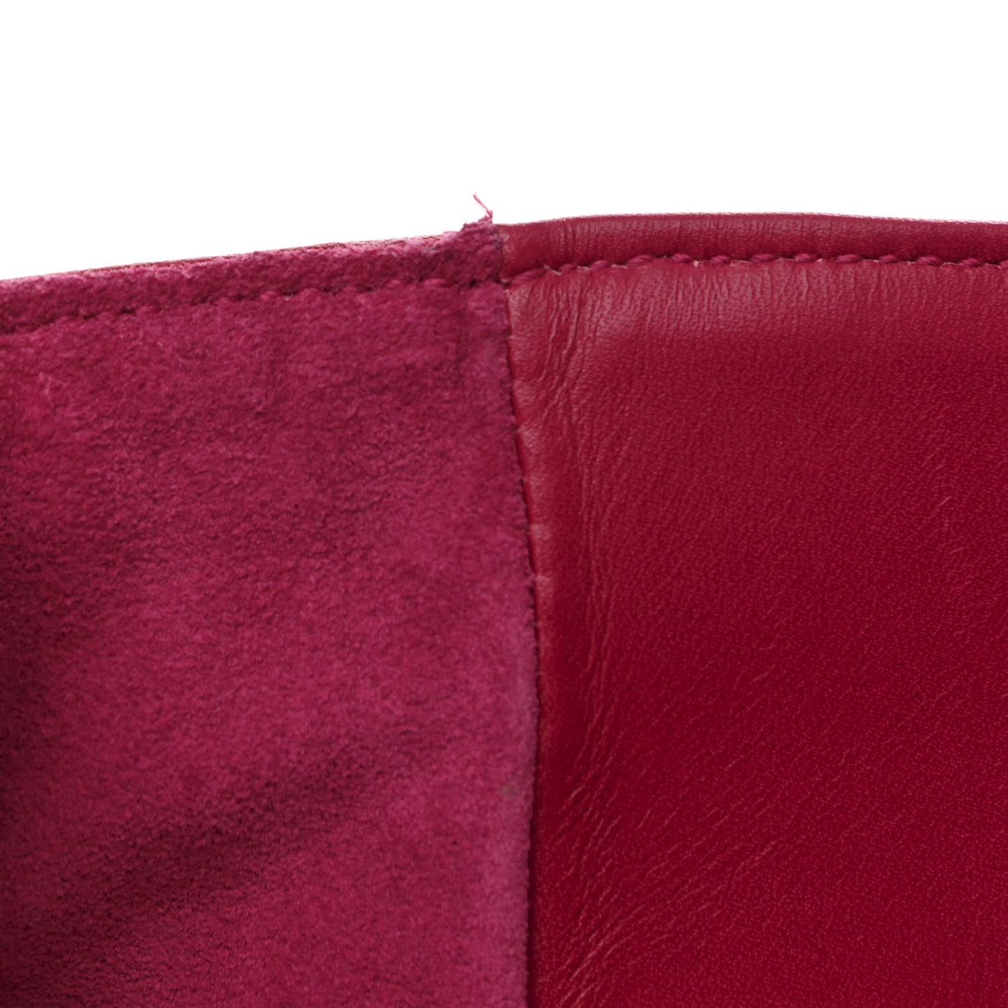 Calfskin Suede Reversible East West Shopping Tote Pink