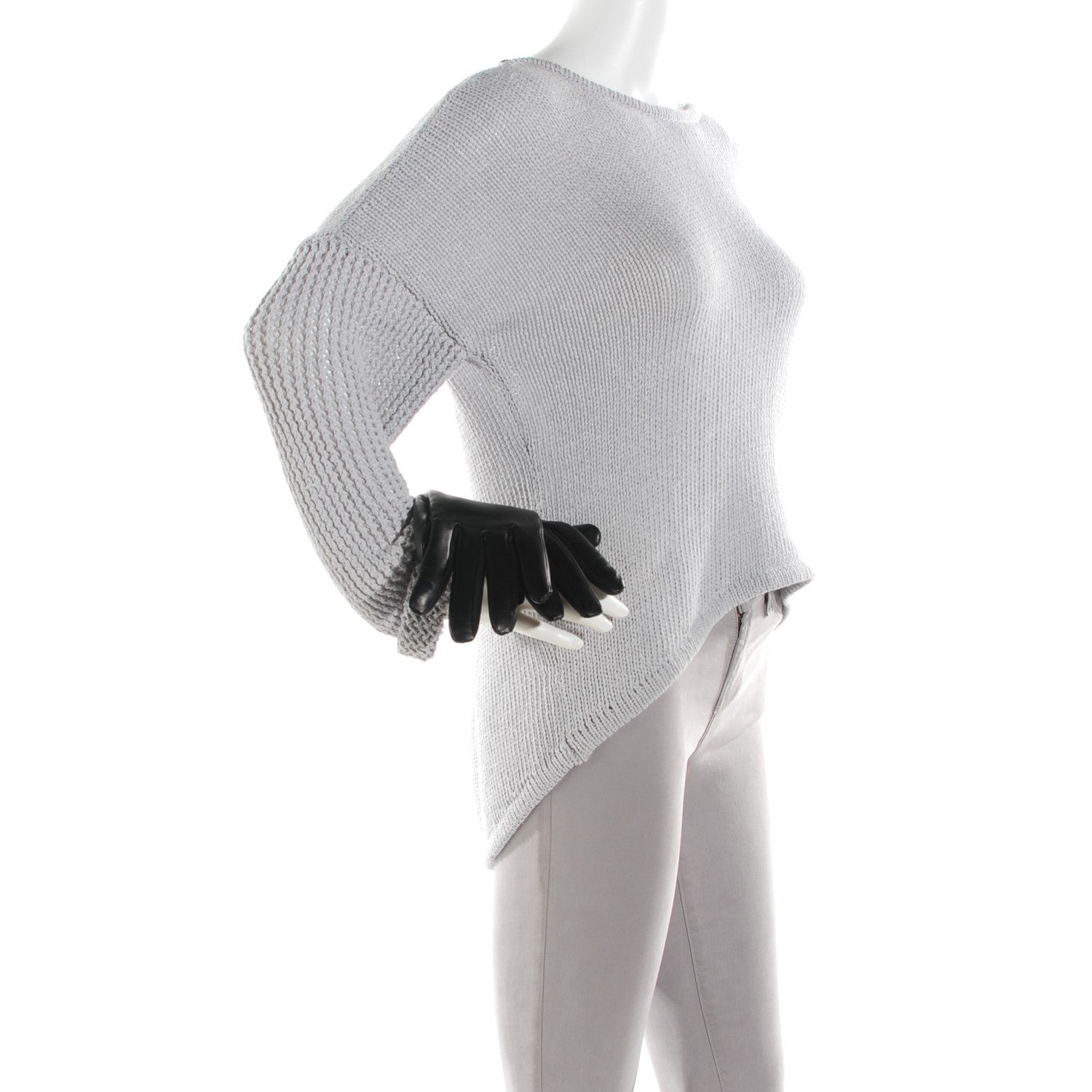 Hermes Lambskin Louise Gloves 7.5 Black 2 of 6