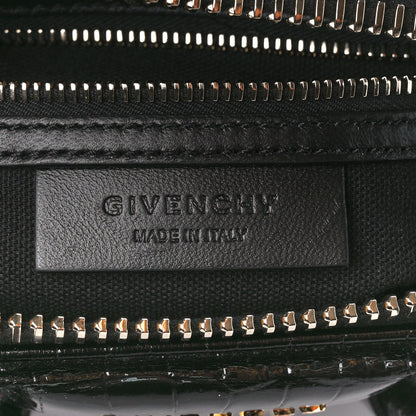 Givenchy Calfskin Crocodile Embossed Mini Antigona Black 6 of 11
