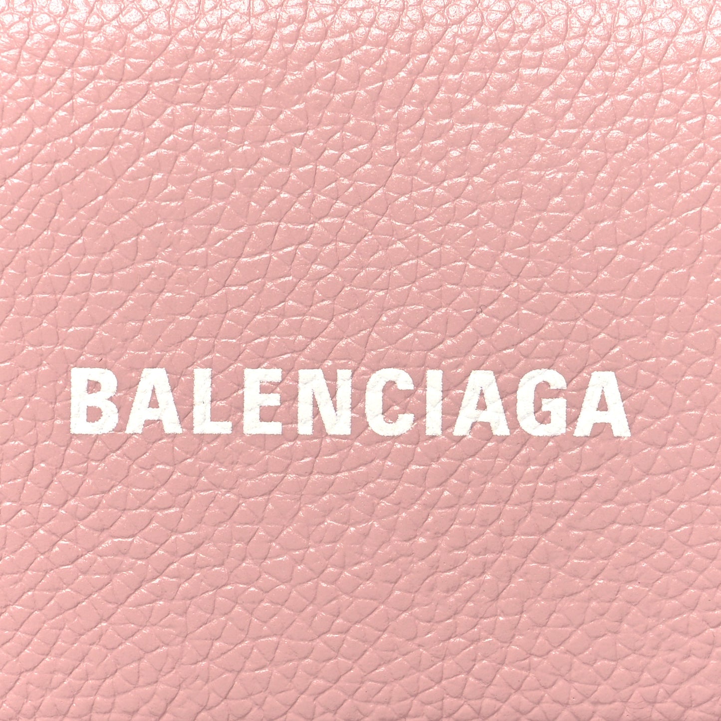 Grained Calfskin Logo Everyday Mini Wallet Pink