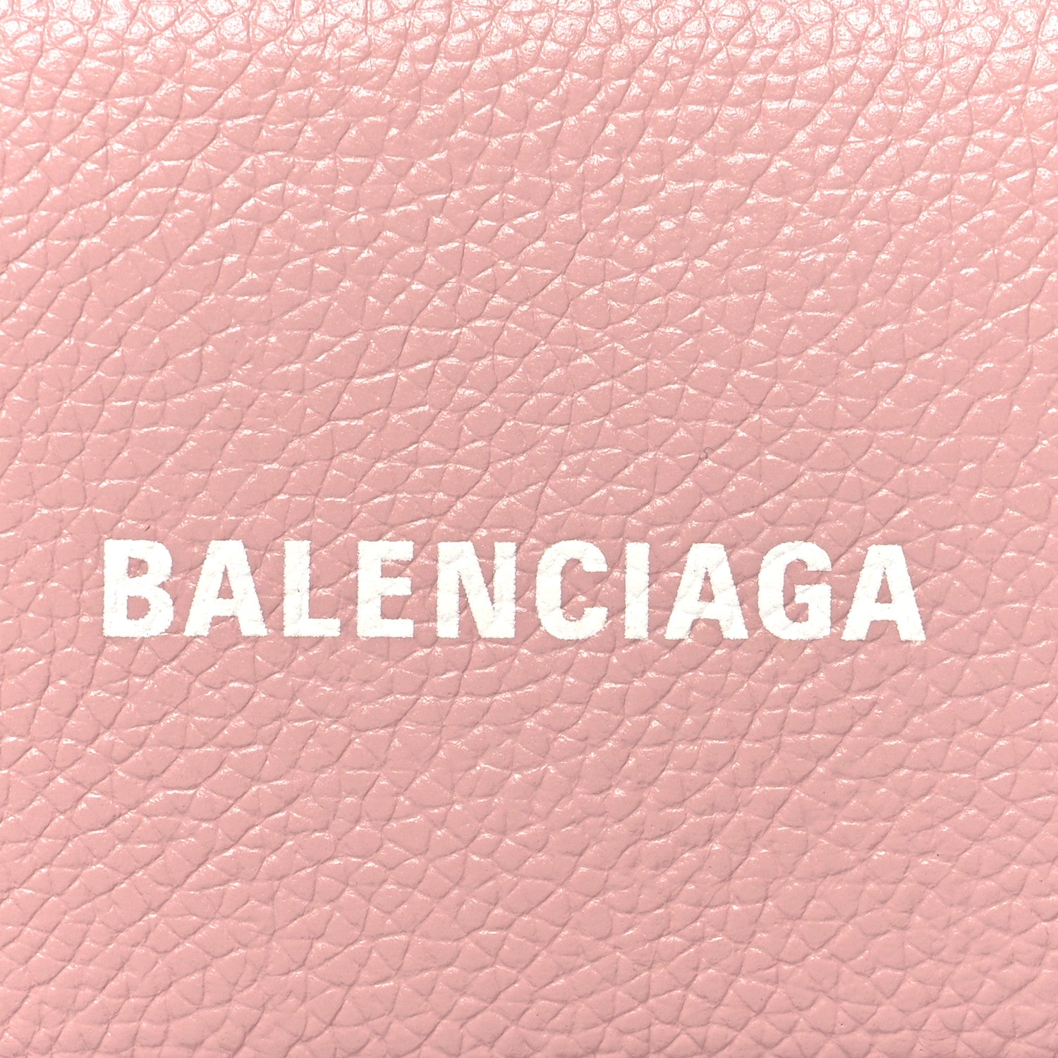 Balenciaga Grained Calfskin Logo Everyday Mini Wallet Pink 9 of 11