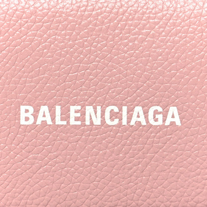 Balenciaga Grained Calfskin Logo Everyday Mini Wallet Pink 9 of 11
