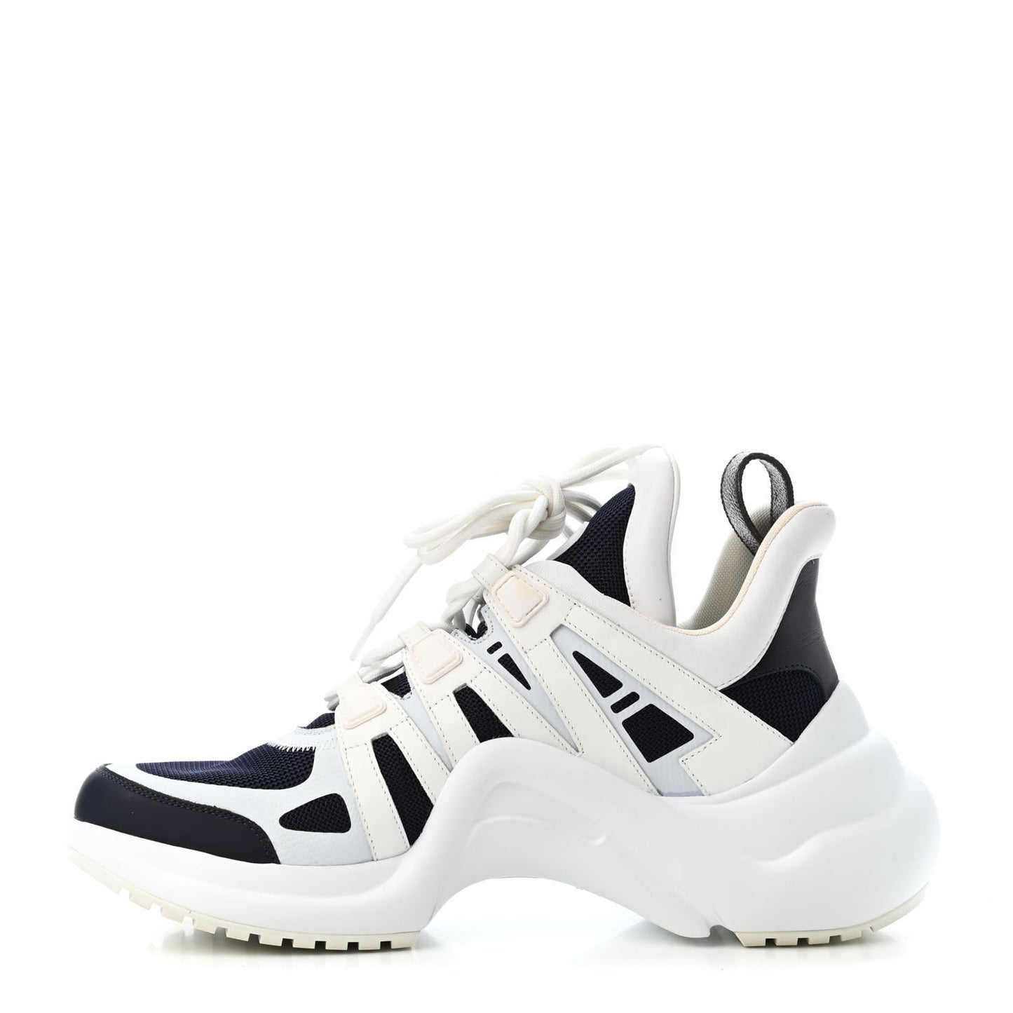 Calfskin Technical Nylon LV Archlight Sneakers 41 Marine
