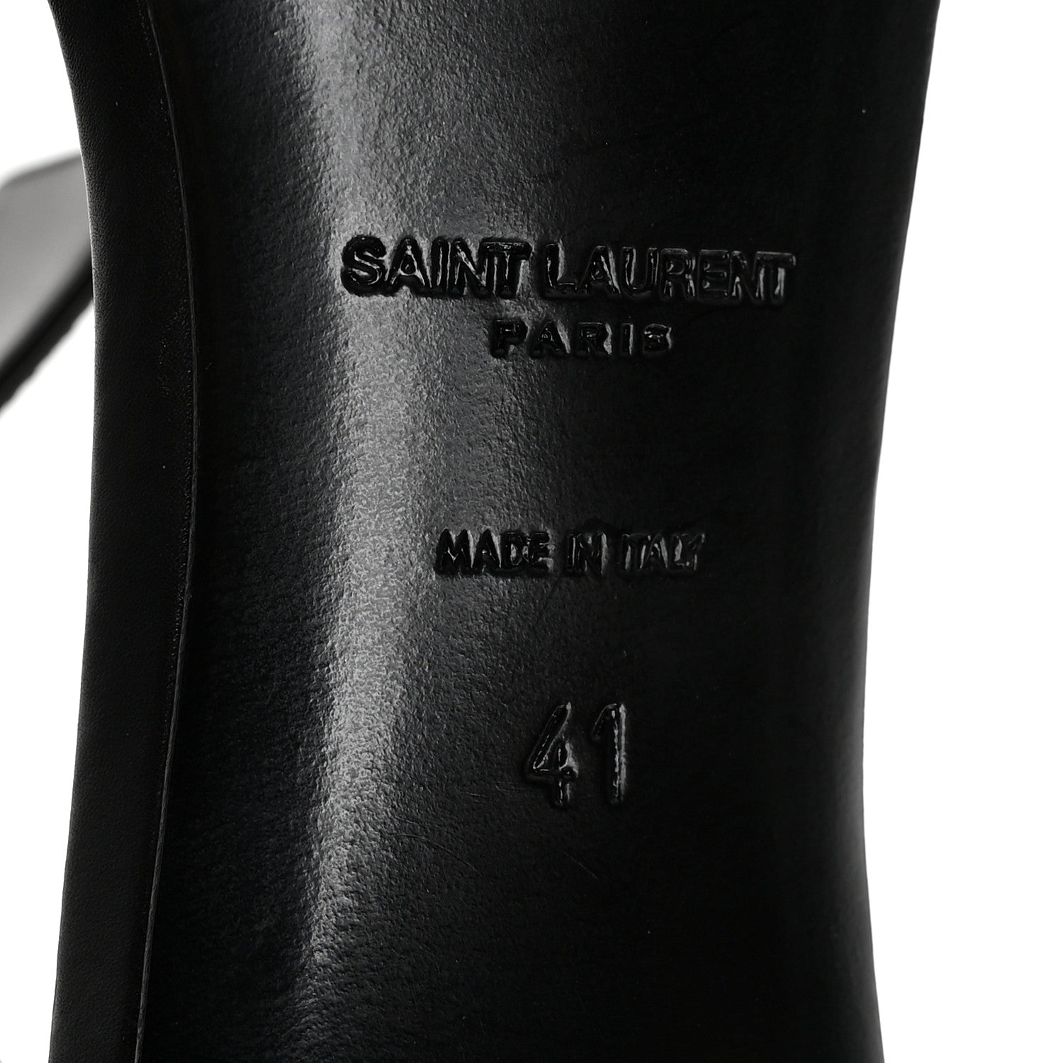 Saint Laurent Calfskin Studded Jane 105 Ankle Strap Sandals 41 Black 7 of 7