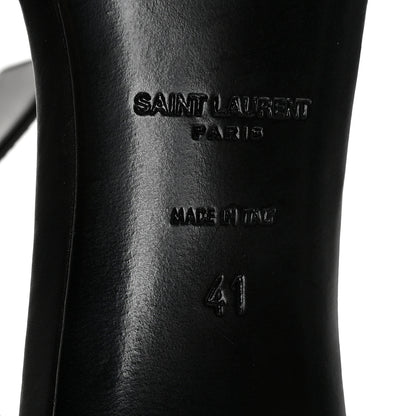 Saint Laurent Calfskin Studded Jane 105 Ankle Strap Sandals 41 Black 7 of 7