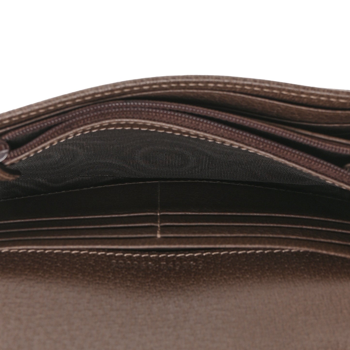 GG Supreme Monogram Web Ophidia Wallet On Chain Brown