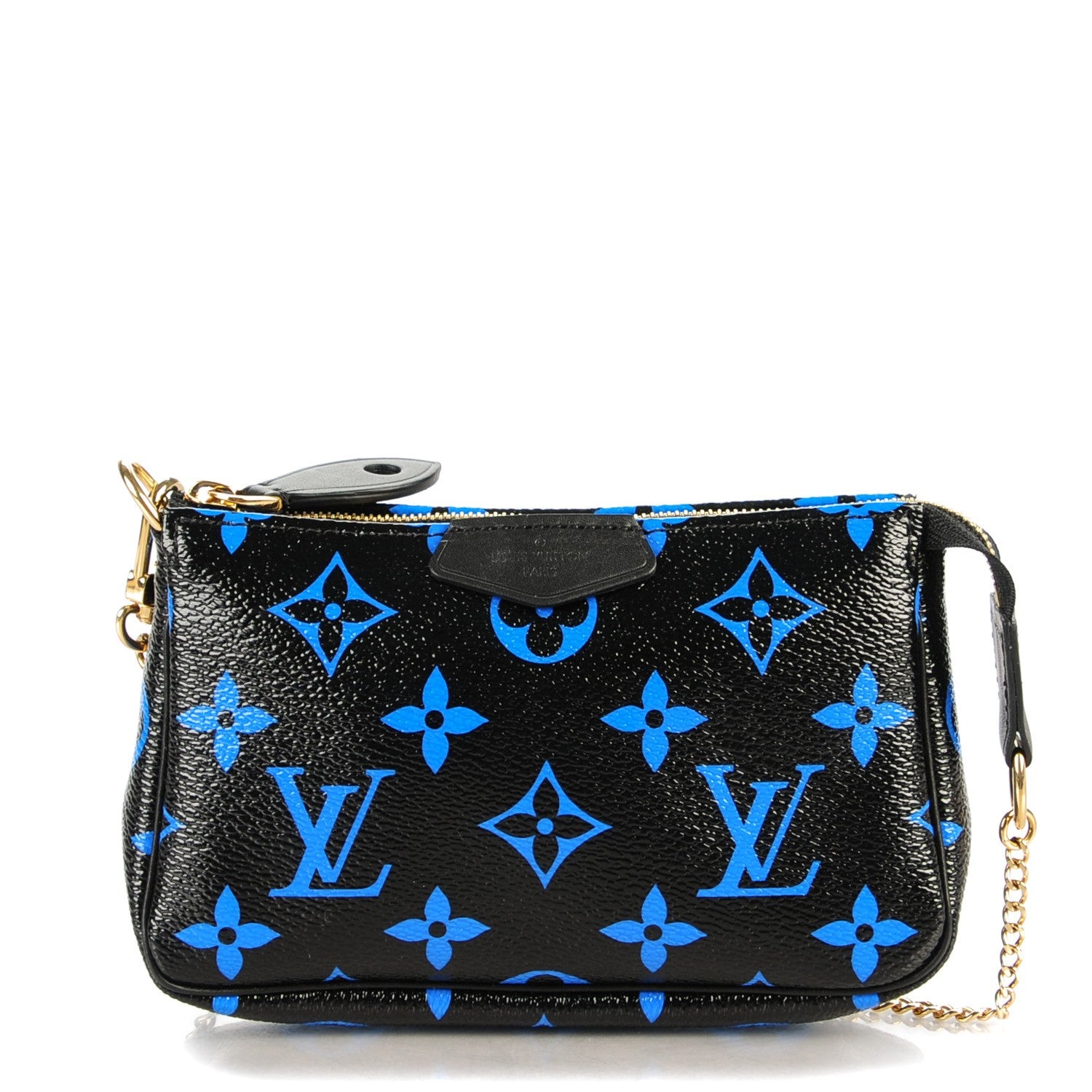 Louis Vuitton Colored Monogram Mini Pochette Accessories Blue Black 1 of 6