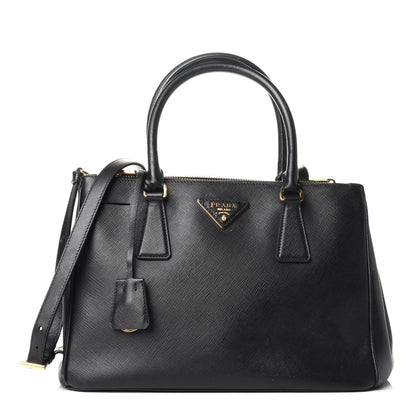 Prada Saffiano Small Galleria Double Zip Tote Black 1 of 5