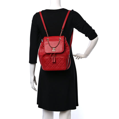 Chanel Caviar Quilted Business Affinity Backpack Red 2 of 10