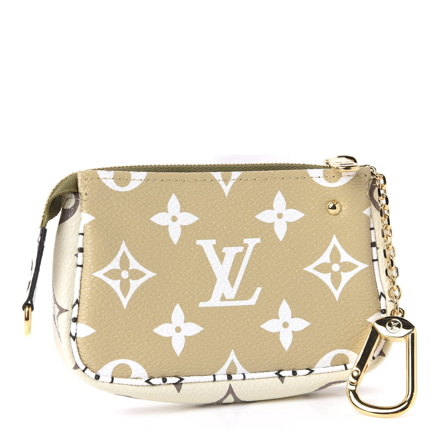 Monogram Giant Micro Pochette Accessories Kaki White