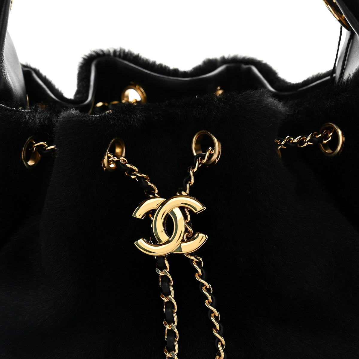 Chanel Pony Hair Mini Chanel 25 Handbag Black 8 of 11