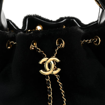 Chanel Pony Hair Mini Chanel 25 Handbag Black 8 of 11