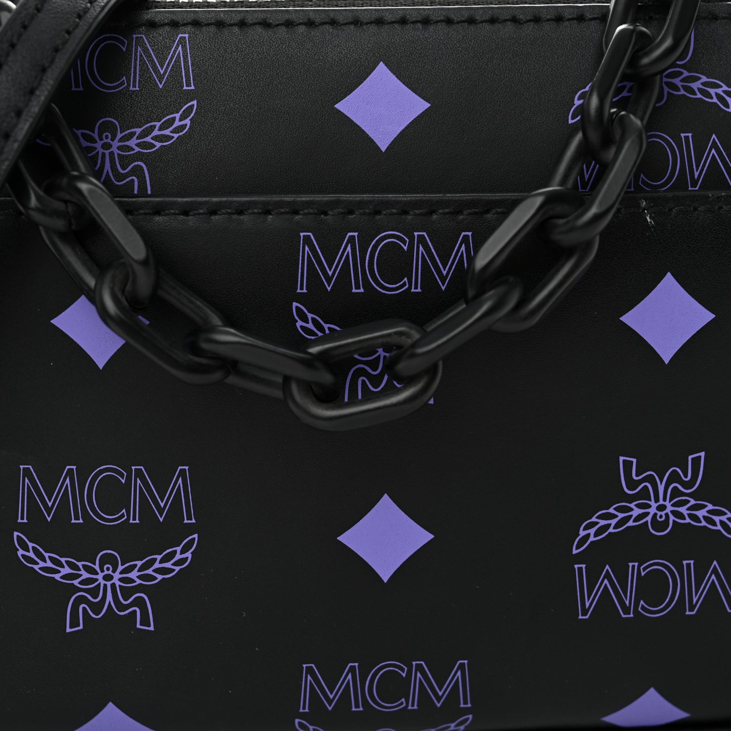 Calfskin Color Splash Pouch on Chain Dahlia Purple
