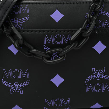 MCM Calfskin Color Splash Pouch on Chain Dahlia Purple 7 of 11