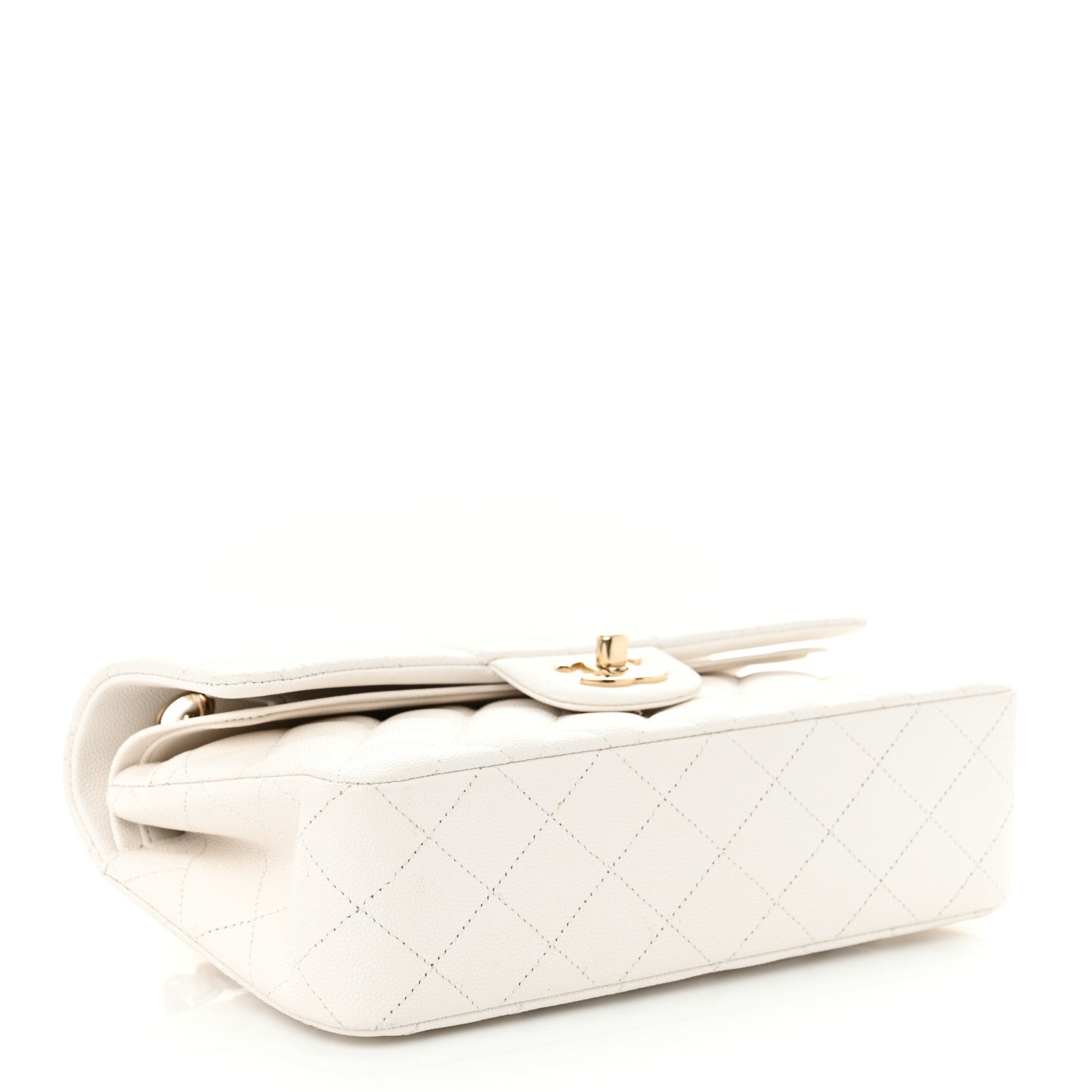 Chanel Caviar Quilted Small Double Flap White 4 of 10