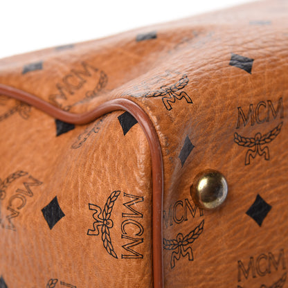 MCM Visetos Weekender Duffle Bag Cognac 9 of 10