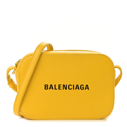 Balenciaga Calfskin Logo XS Everyday Camera Bag Yellow Black 1 of 11