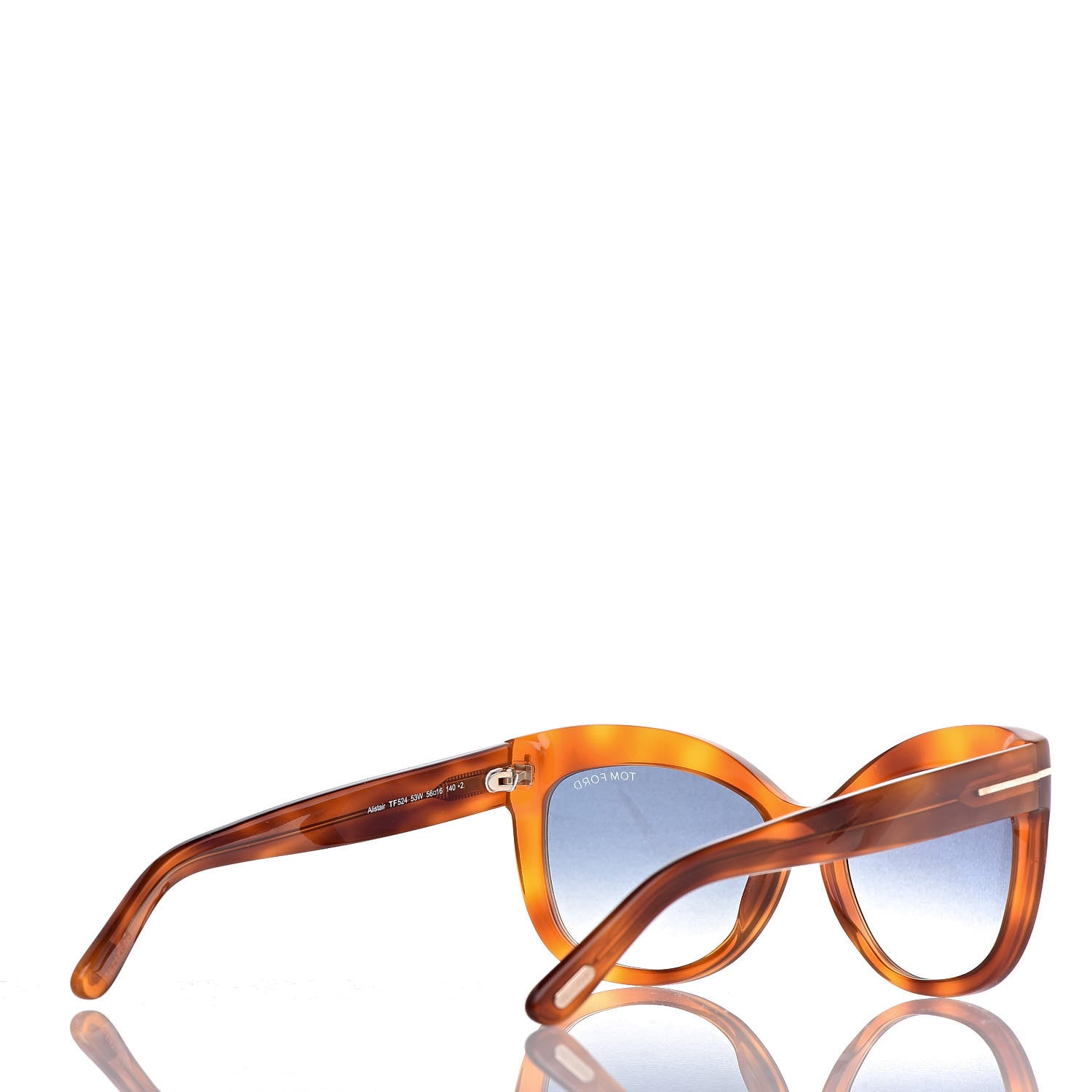 Tom Ford Acetate Alistair Cat Eye Sunglasses TF524 Honey 4 of 7