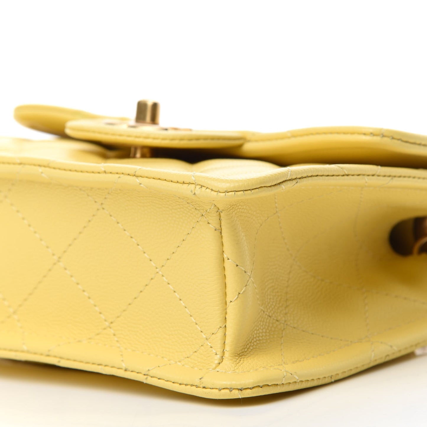 Caviar Quilted Mini Sweet Classic Flap Yellow