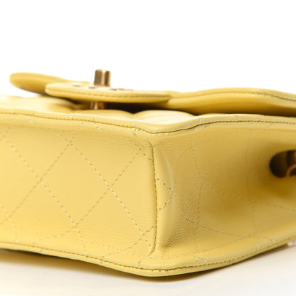 Chanel Caviar Quilted Mini Sweet Classic Flap Yellow 7 of 10