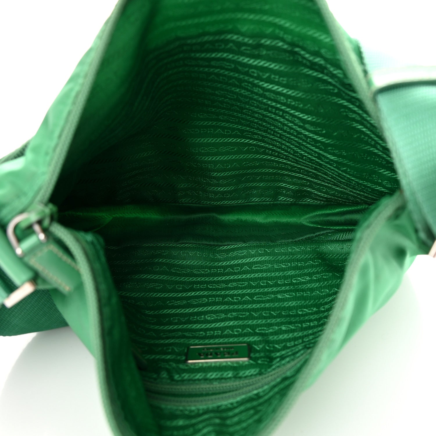 Prada Tessuto Nylon Messenger Bag Green 1246462 – FASHIONPHILE