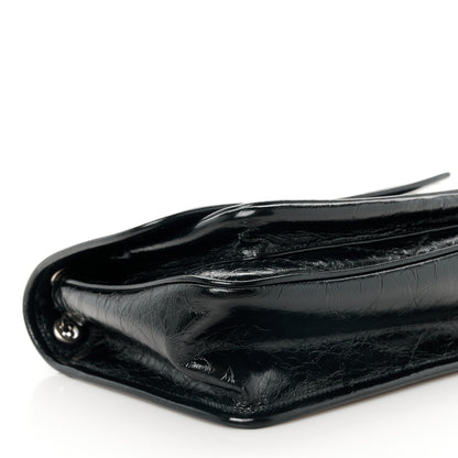 Saint Laurent Crinkled Calfskin Matelasse Monogram Baby Niki Chain Satchel Black 10 of 11