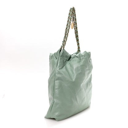 Chanel Shiny Calfskin Quilted Chanel 22 Light Green 4 of 11