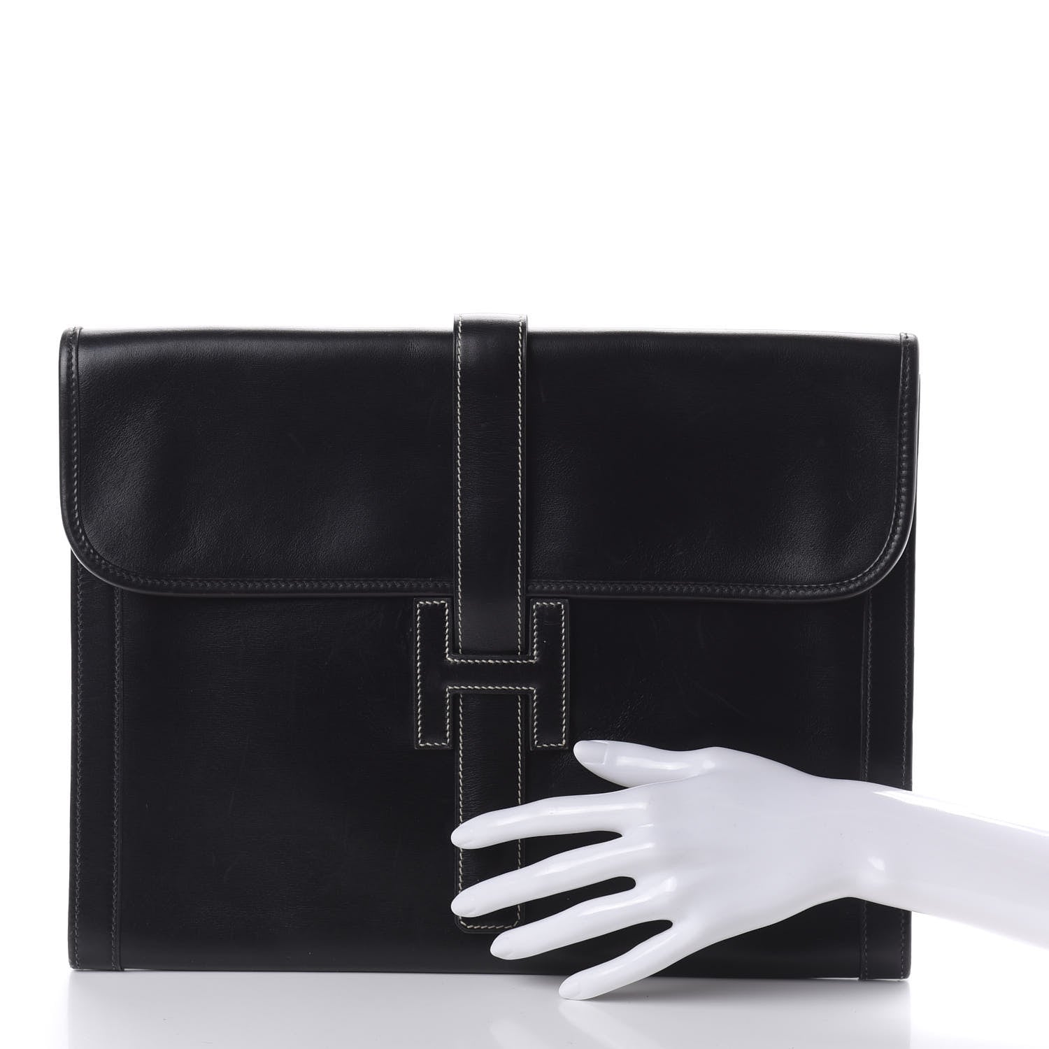 Hermes Box Jige GM Clutch Black 2 of 11