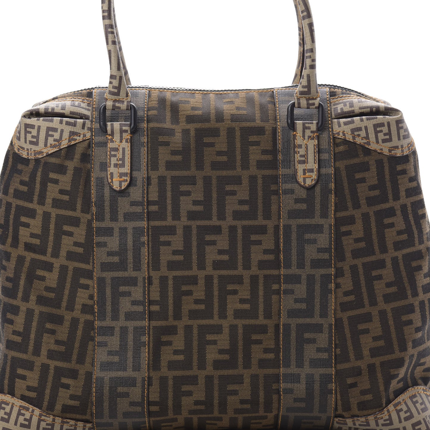 Zucca Zucchino Spalmati Large B Mix Tote Tobacco
