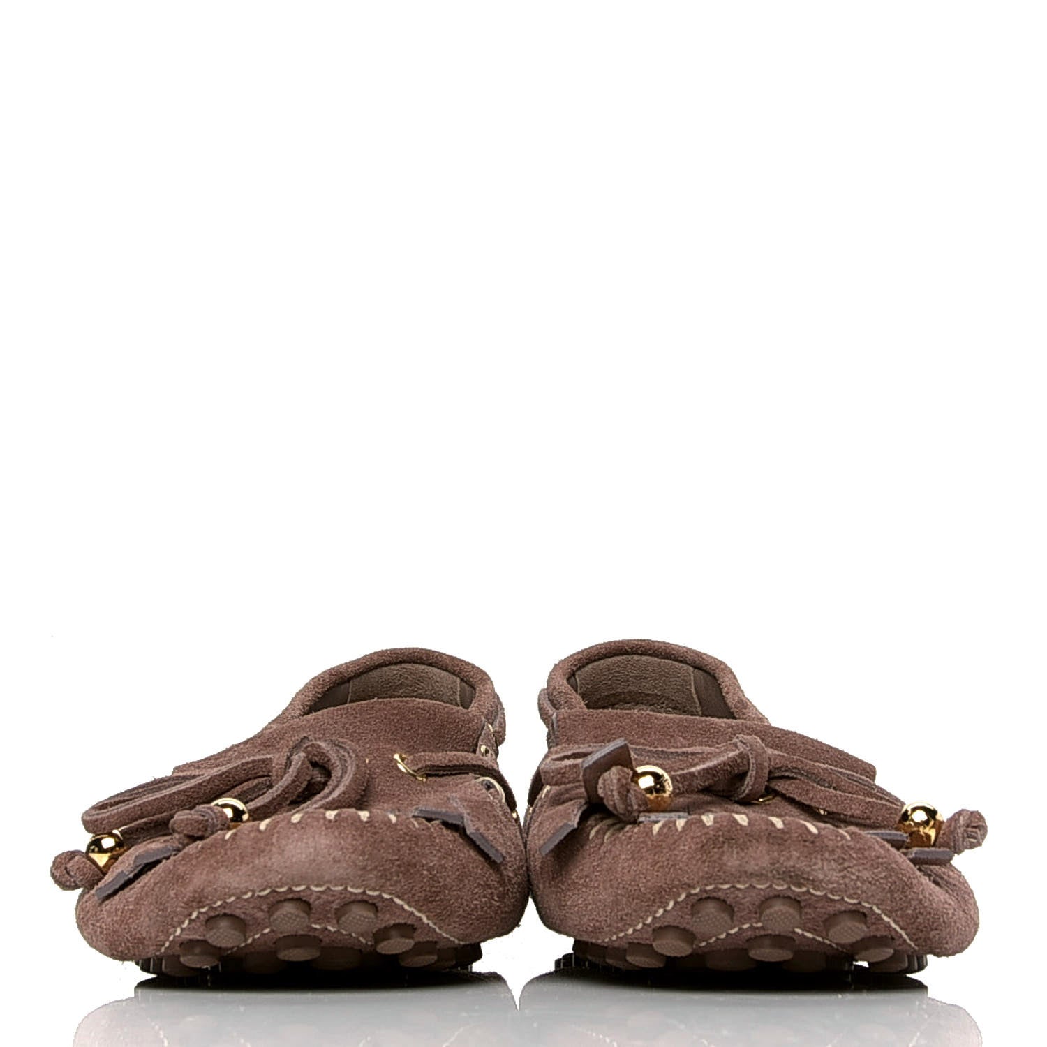 Louis Vuitton Suede Womens Moccasin Loafers 38.5 2 of 6