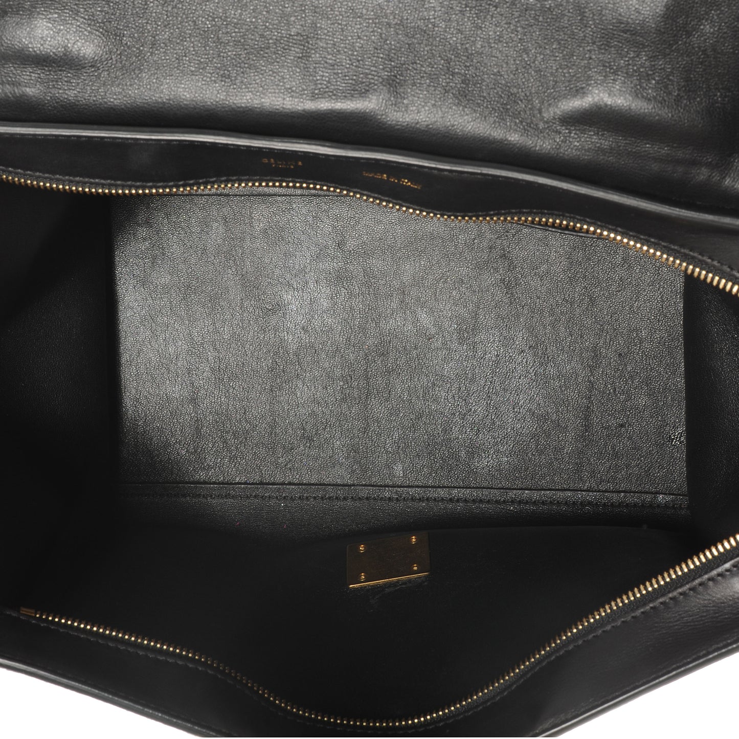 Shaded Calf Hair and Calfskin Small Trapeze Black