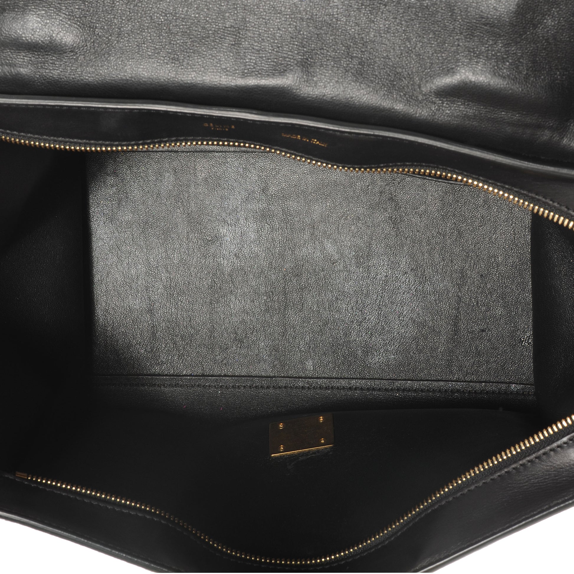 Celine Shaded Calf Hair and Calfskin Small Trapeze Black 5 of 8