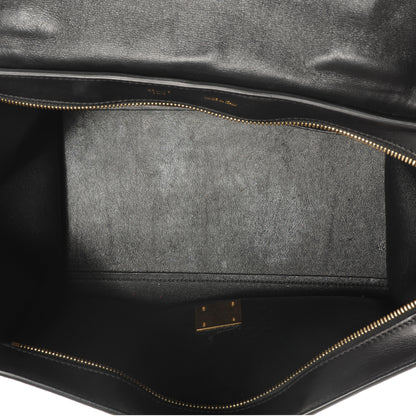 Celine Shaded Calf Hair and Calfskin Small Trapeze Black 5 of 8
