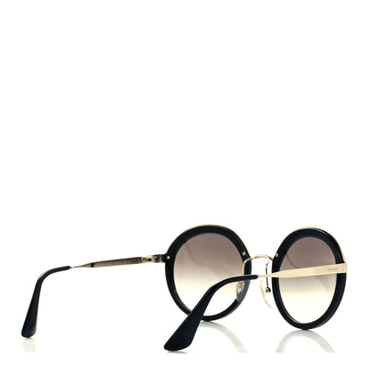 Prada Round Frame Sunglasses SPR 50T Black 4 of 7